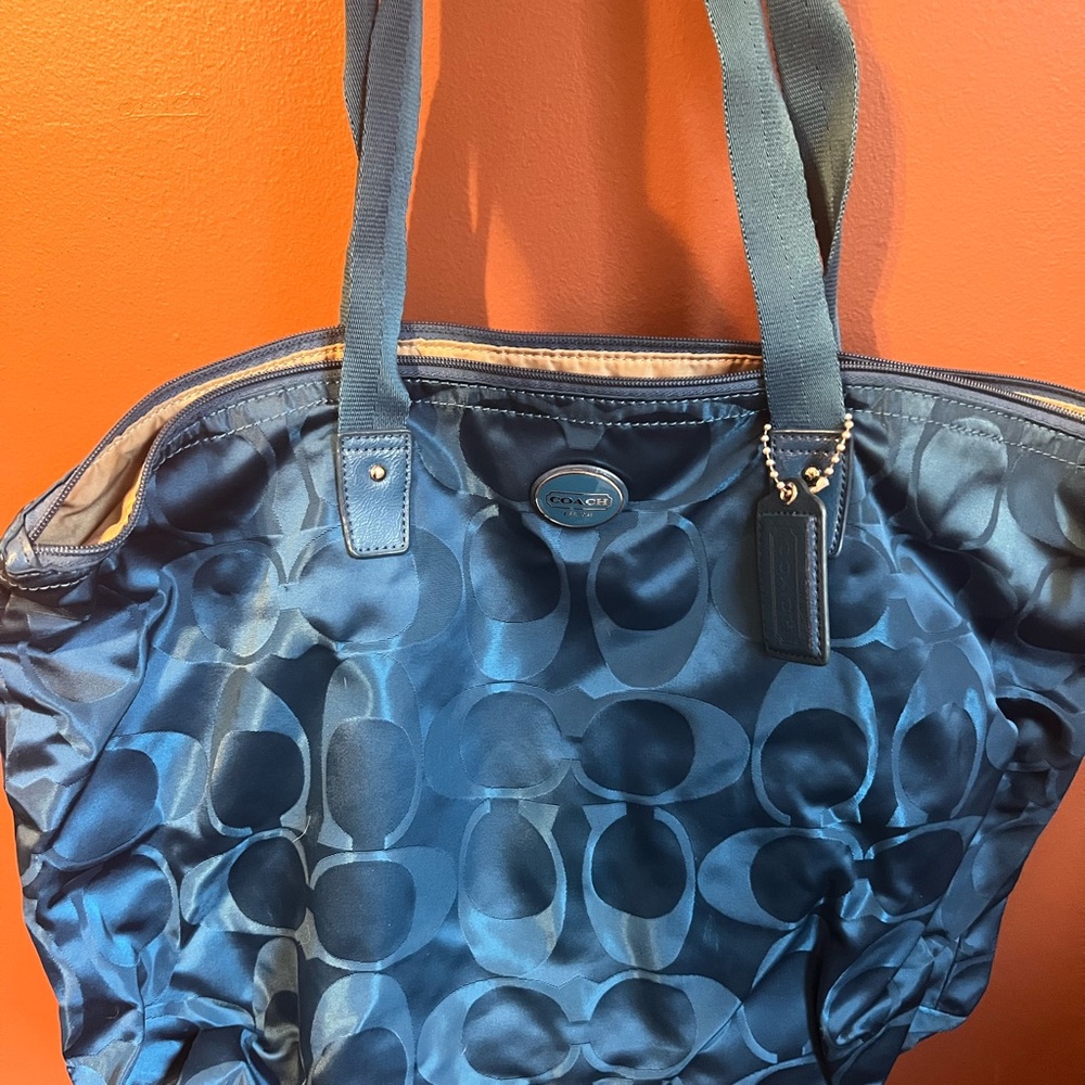 Coach Blue Tote Bag